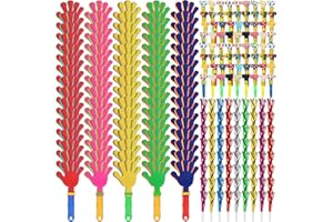 Yunsailing 224 Pcs Party Noise Makers Bulk Include Hand Clapper Noisemaker for Sporting Events Glitter Fringed Blowouts Musical Plastic Blowers for Kids Adults 2024 New Year Fiesta Birthday Carnival