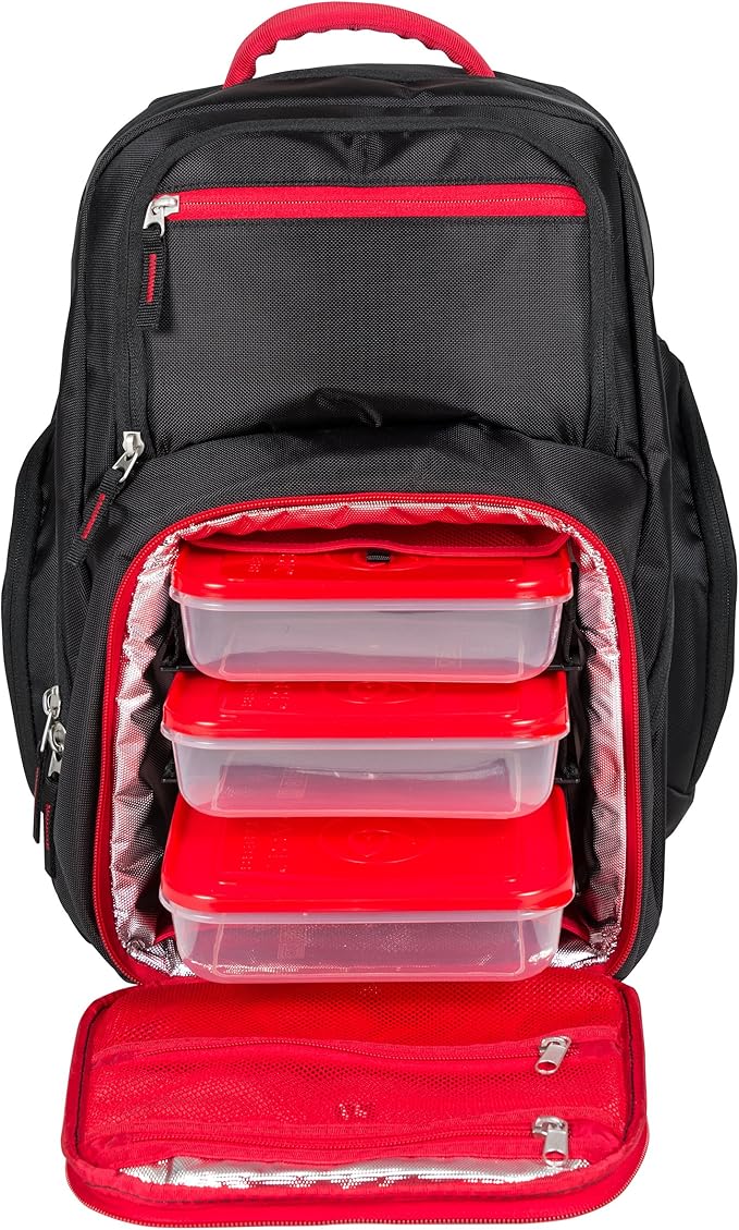 6 Pack Fitness Bag – Mochila – 3 Meal Gestión Backpack 300 – Black ...