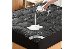 SECGO Premium 100% Waterproof Queen Mattress Topper, Breathable Mattress Pad, Rayon from Bambo Bed Protector, Deep Pocket Sheet Cover 8"-21"