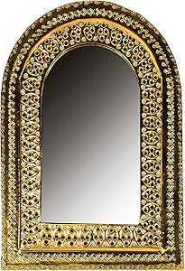 Orient Khaoula Espejo de Pared, 35 cm, Color Dorado, Gran Espejo de