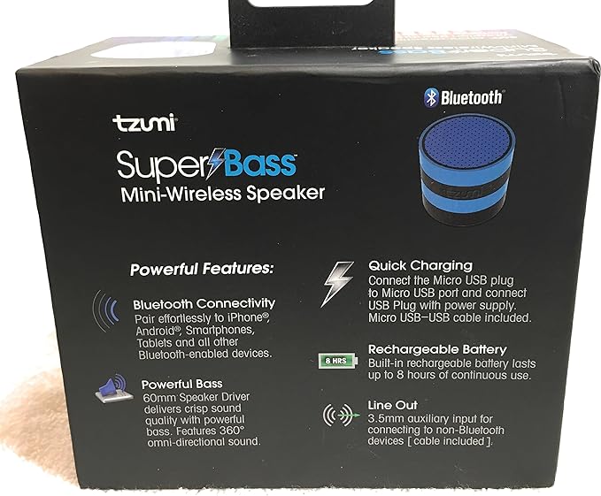 tzumi super bass speaker