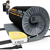 CYMULA Memory Foam Camping Mattress Pad, Sleeping Mat, Portable Roll Up Mattress for Adults, Camping Bed Pads for Sleepover, Car Bed with Travel Bag