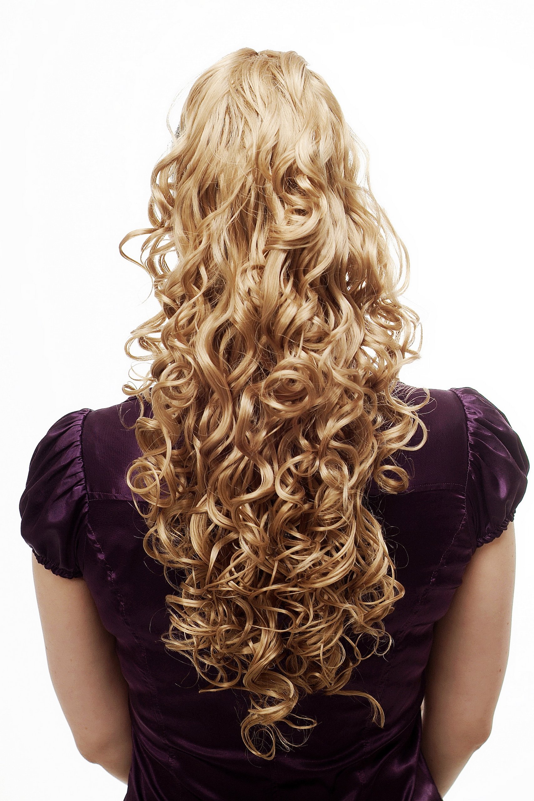 Hairpiece PONYTAIL extension VERY long MASSIVE volume voluminous curly AMAZING curls BLOND kinks N310-124