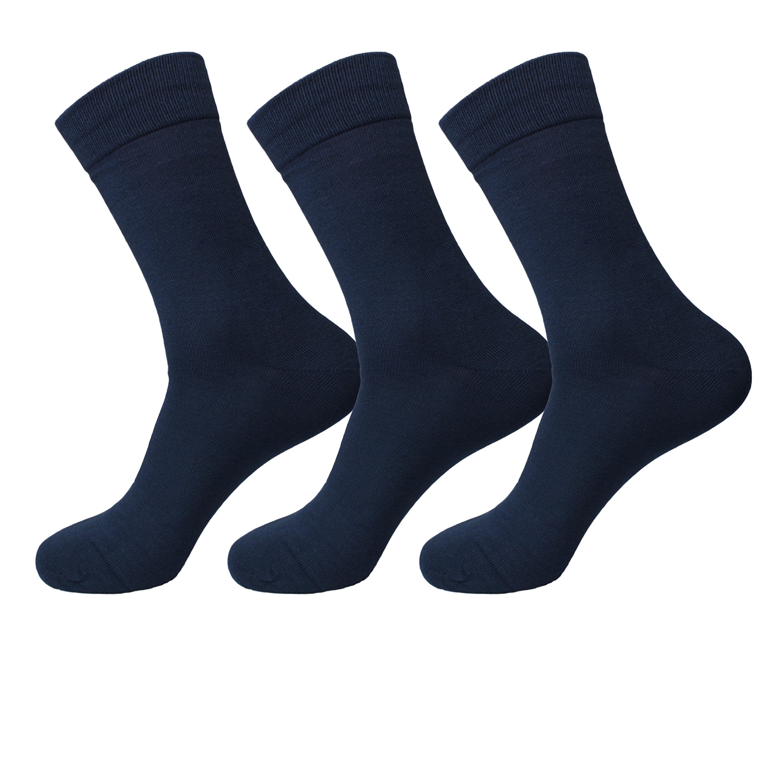 Jasmine Silk 3 Pairs Supersoft Mens Bamboo Socks Thermal Sock 7-11 (Navy)