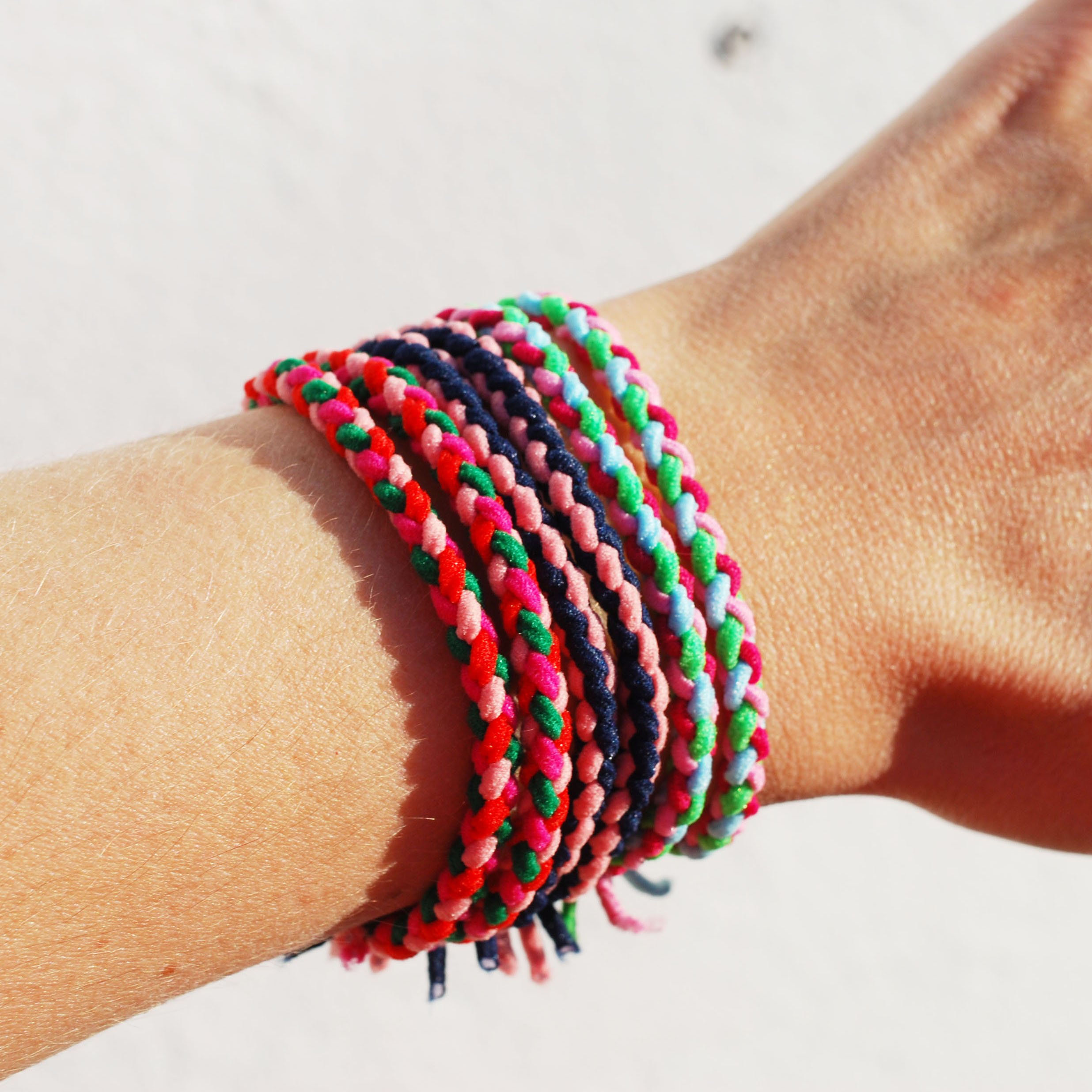 Hair Tie Bracelet Set Of 6 Braided Bracelet Set Hair Ties Hair