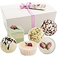 BRUBAKER Cosmetics 6 Handmade Secret Romance Spa Bath Bombs Bath Melts Bath Truffles Gift Set - All Natural Vegan, Organic Shea Butter, Cocoa Butter and Olive Oil Moisturize Dry Skin