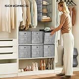 SONGMICS Storage Boxes Set of 6 30x30x30 cm Non-Woven Fabric with Handle view 2