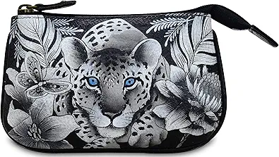 Anuschka Medium Organizer Pouch / Coin Purse | Genuine Leather, Hand-painted Original Art