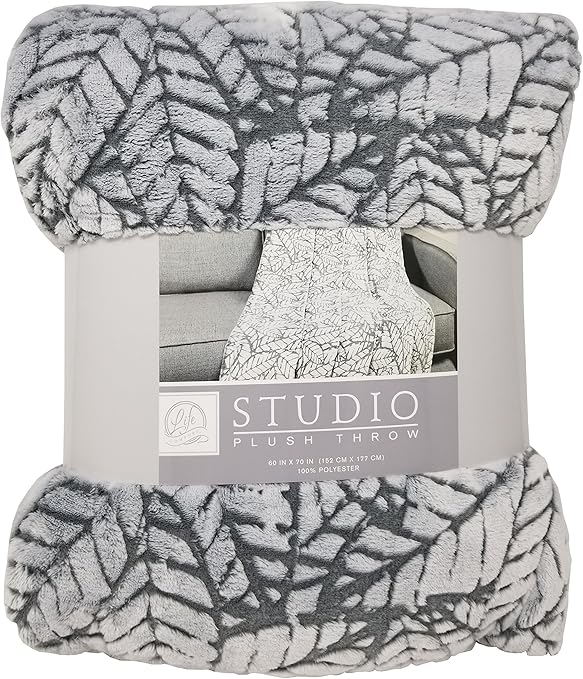 Amazon Com Life Comfort Studio Plush Throw 100 Polyester 60 X 70
