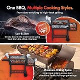 VonHaus Charcoal BBQ Portable Barrel Barbecue with Offset Smoker view 4