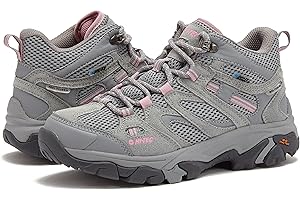 HI-TEC Apex Lite Mid WP Waterproof Hiking Boots for Women, Lightweight Outdoor and Trail Shoes