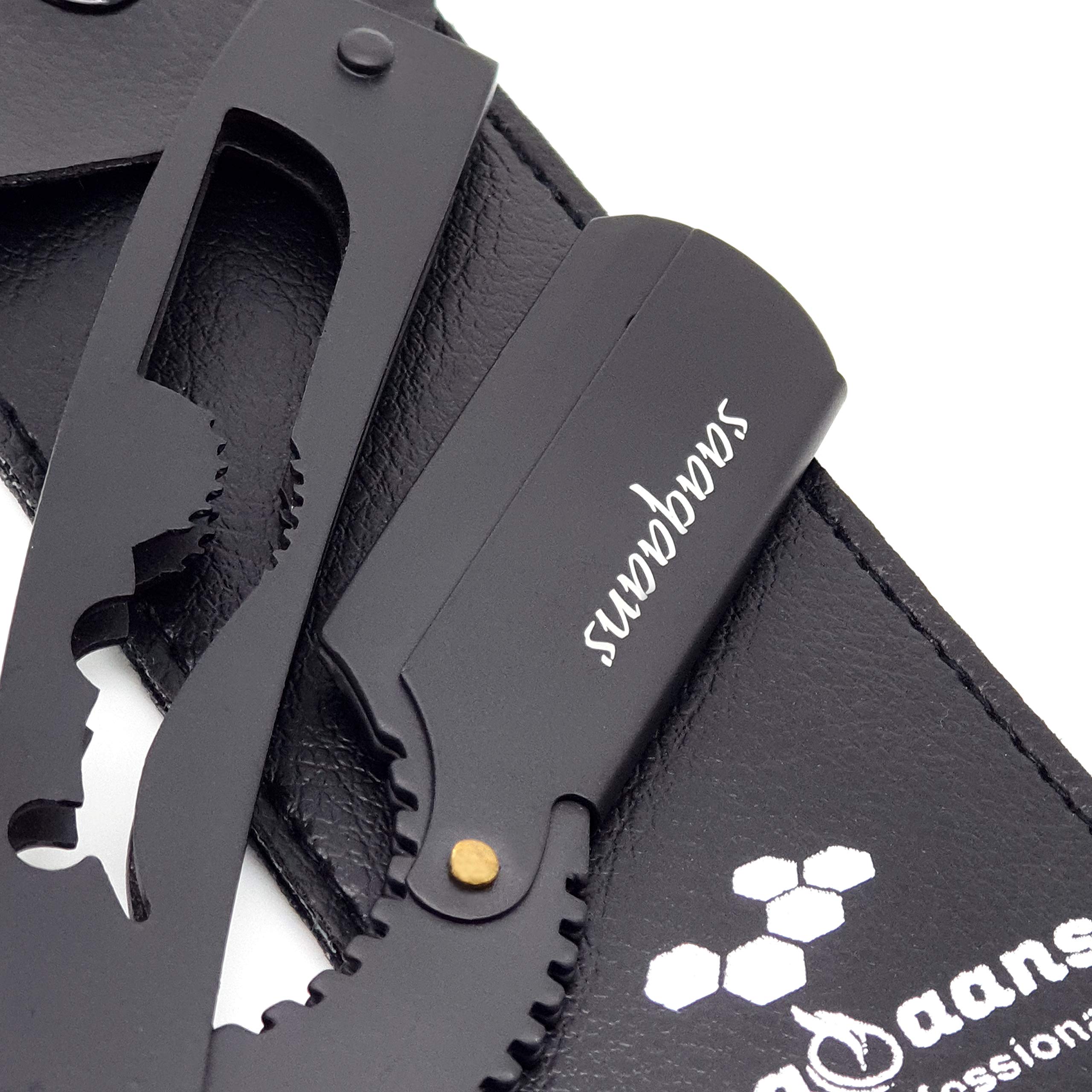 Saaqaans BSSR-01 Professional Barber Shaving Razor - Stylish Cut Throat Mens Razor with a Beautiful Pouch