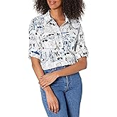 Karl Lagerfeld Womens Long Sleeve Whimsical Blouse