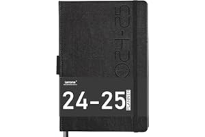 LEMOME 2024-2025 Planner - Planner 2024-2025 with Pen Loop, to Achieve Your Goals & Improve Productivity, July 2024 - June 2025, Thick Paper, 40 Note Pages, Inner Pocket, 5.75" x 8.25" - Black