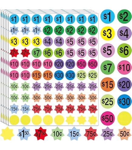 500 Etichette 2" Adesivi Multiuso Arancione STARBURST Spedizione - Foto 12