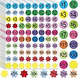 YSHIHE Yard Sale Price Stickers 3/4" Round Bright