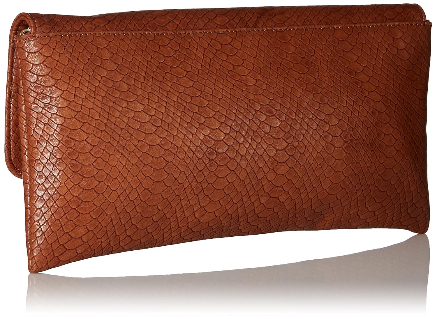 carlton london women's clutch (tan/croc)