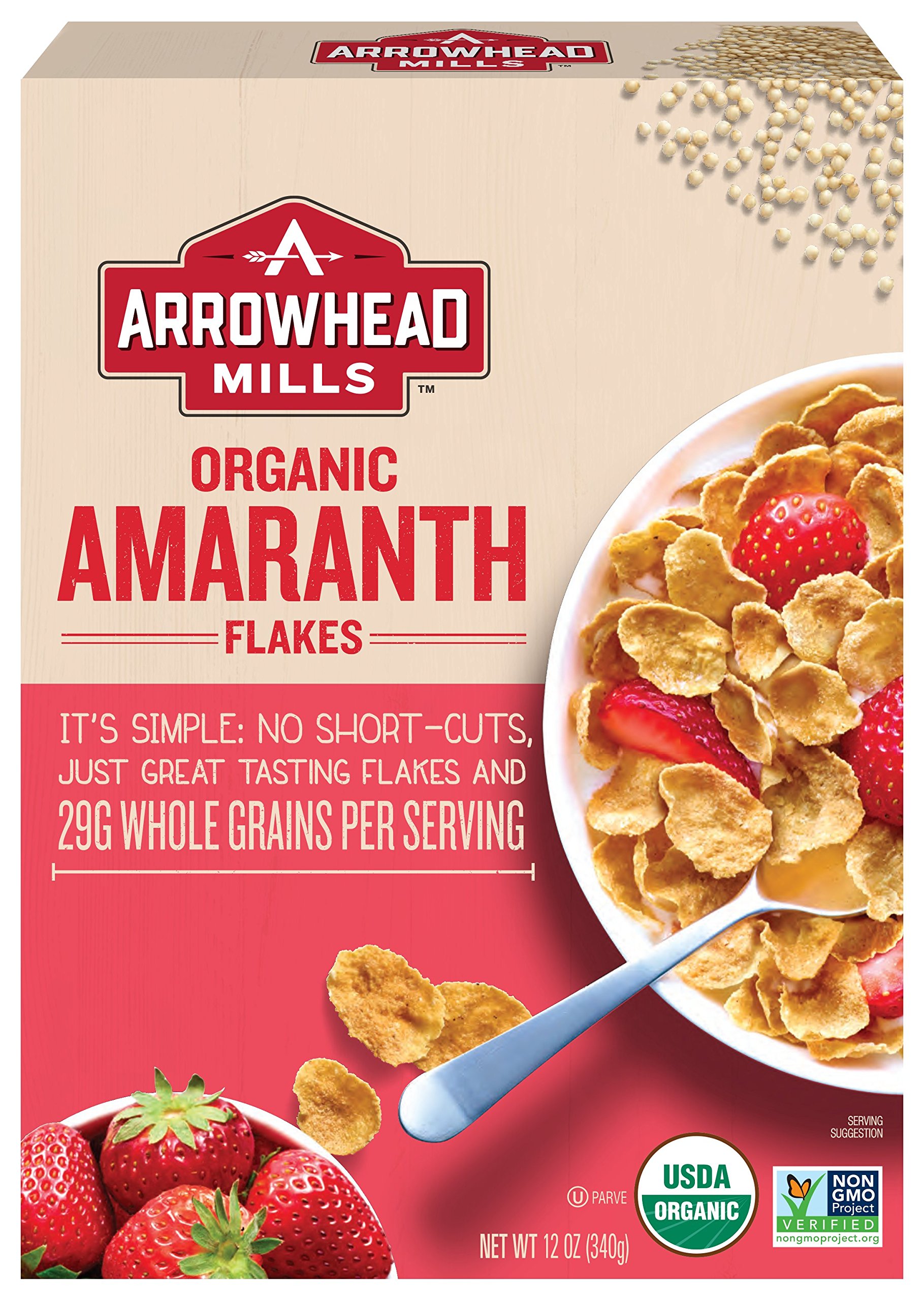 Arrowhead Mills Organic Cereal, Oat Bran Flakes, 12 oz