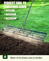 Signstek Lawn Leveling Rake Stainless Steel 45x10 Ground Plate view 3