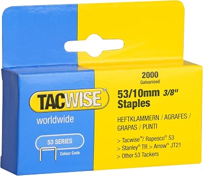 Tacwise 0336 Type 53 10 mm Galvanised Staples Pack of 2000