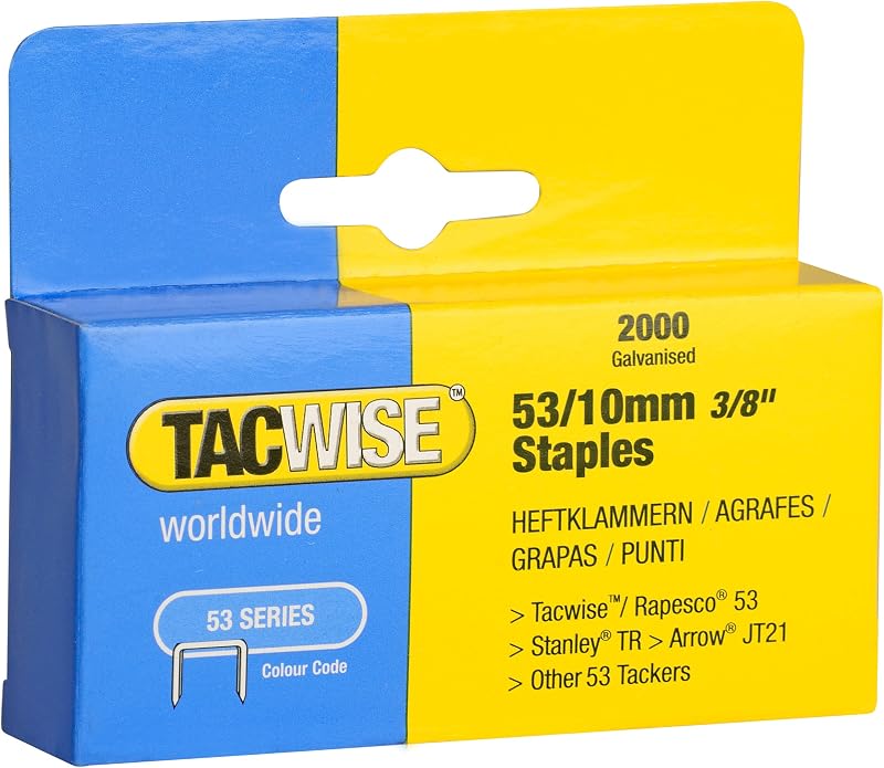 Tacwise 0336 Type 53 10 mm Galvanised Staples Pack of 2000