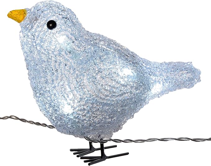 WeRChristmas LED Bird Lights Christmas Decoration, 15 cm White, Set