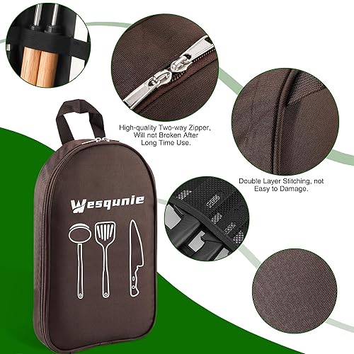 Wesqunie Camping Cookware Cooking Utensils Set 30Pcs Camp