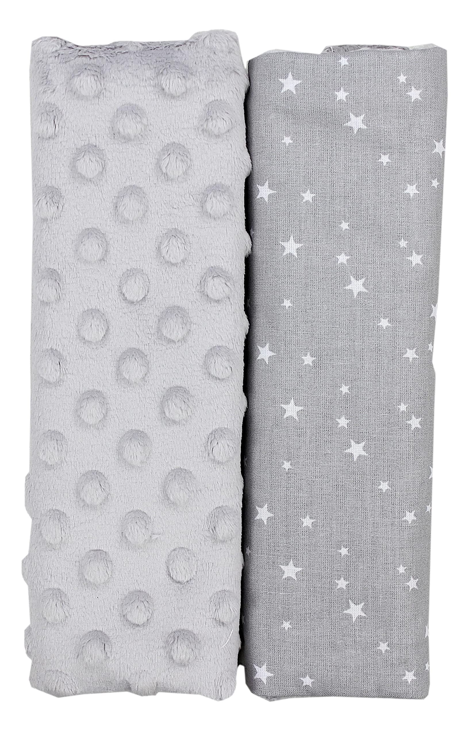 TupTam Children's Seat Belt Cover Neck Pad - Pack of 2, Small Stars/Grey