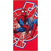 Jay Franco Marvel Spiderman Swing Around Kids Bath/Pool/Beach Towel - Super Soft & Absorbent Fade Resistant Cotton Towel, Measures 28 inch x 58 inch (Official Marvel Product)