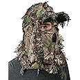 QuikCamo Lightweight 3D Leafy Camo Face Mask & Hat for Hunting, OSFM Adjustable Camouflage Hat, Mossy Oak & Realtree