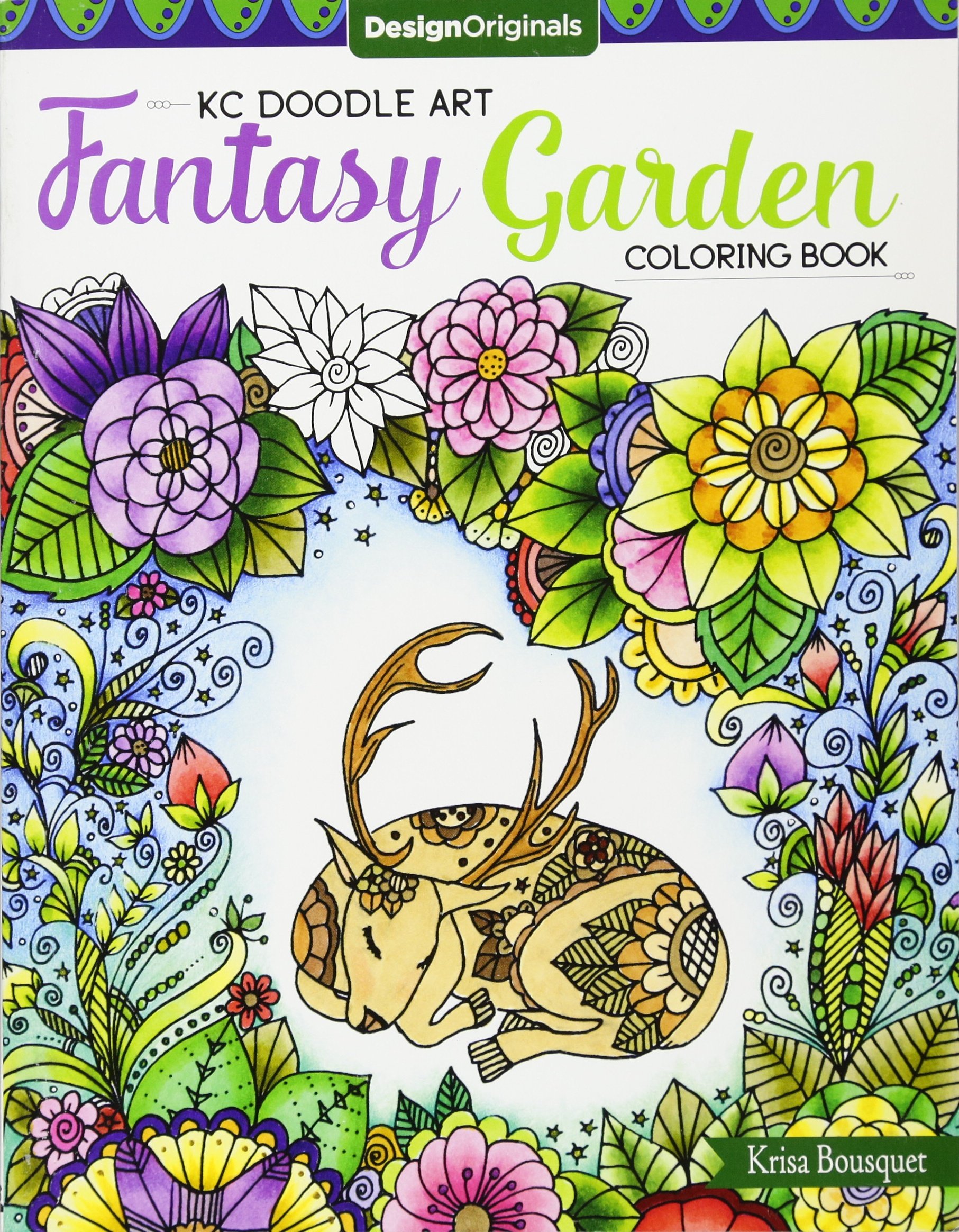 Kc Doodle Art Fantasy Garden Coloring Book Amazoncouk Krisa