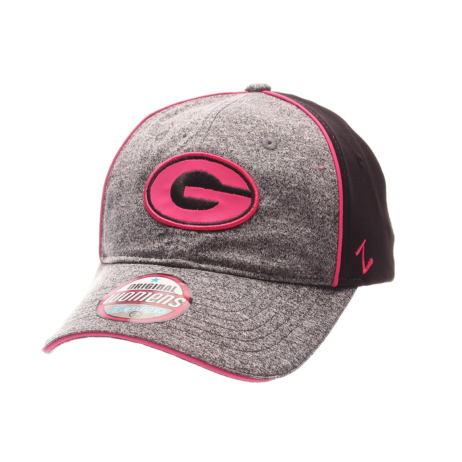 ZHATS NCAA Georgia Bulldogs Adult Women's Fierce Women's Performance Hat Adjustable Size Heather Gray Black