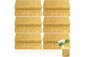 JolliKids 252 Pieces Rockwool Cubes for Hydroponics 1.5'' Rock Wool Planting Cubes Rockwool Starter Plugs Blocks with 20 Plant Name Tags for Soilless Cultivation, Seedlings Cuttings Plant Supplies