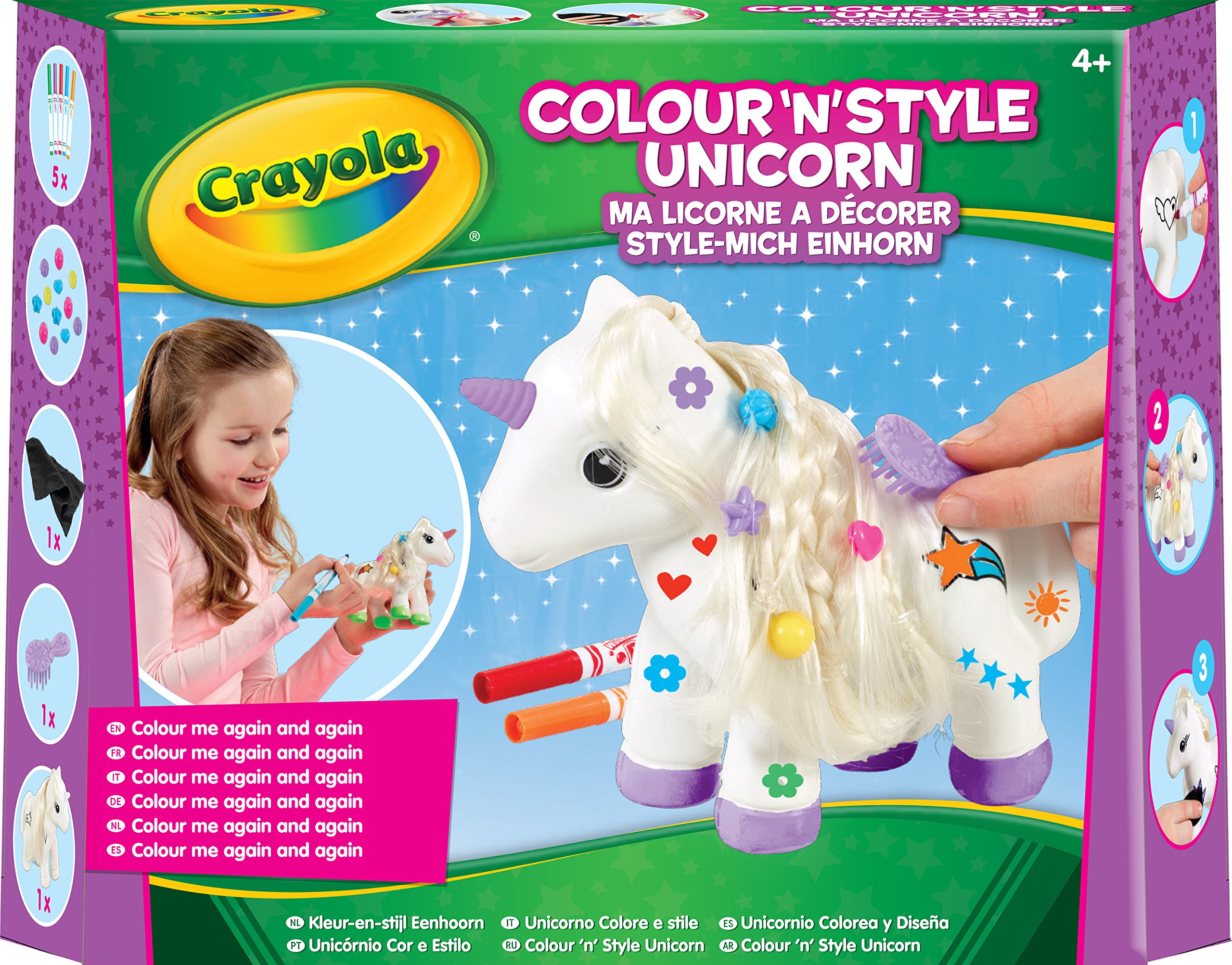 Crayola Colour n Style Unicorn Craft Kit with Washable Felt Tip