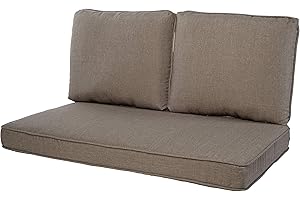 Quality Outdoor Living 29-TP46LV 29-TP02LV Loveseat Cushion, 46x26, Taupe
