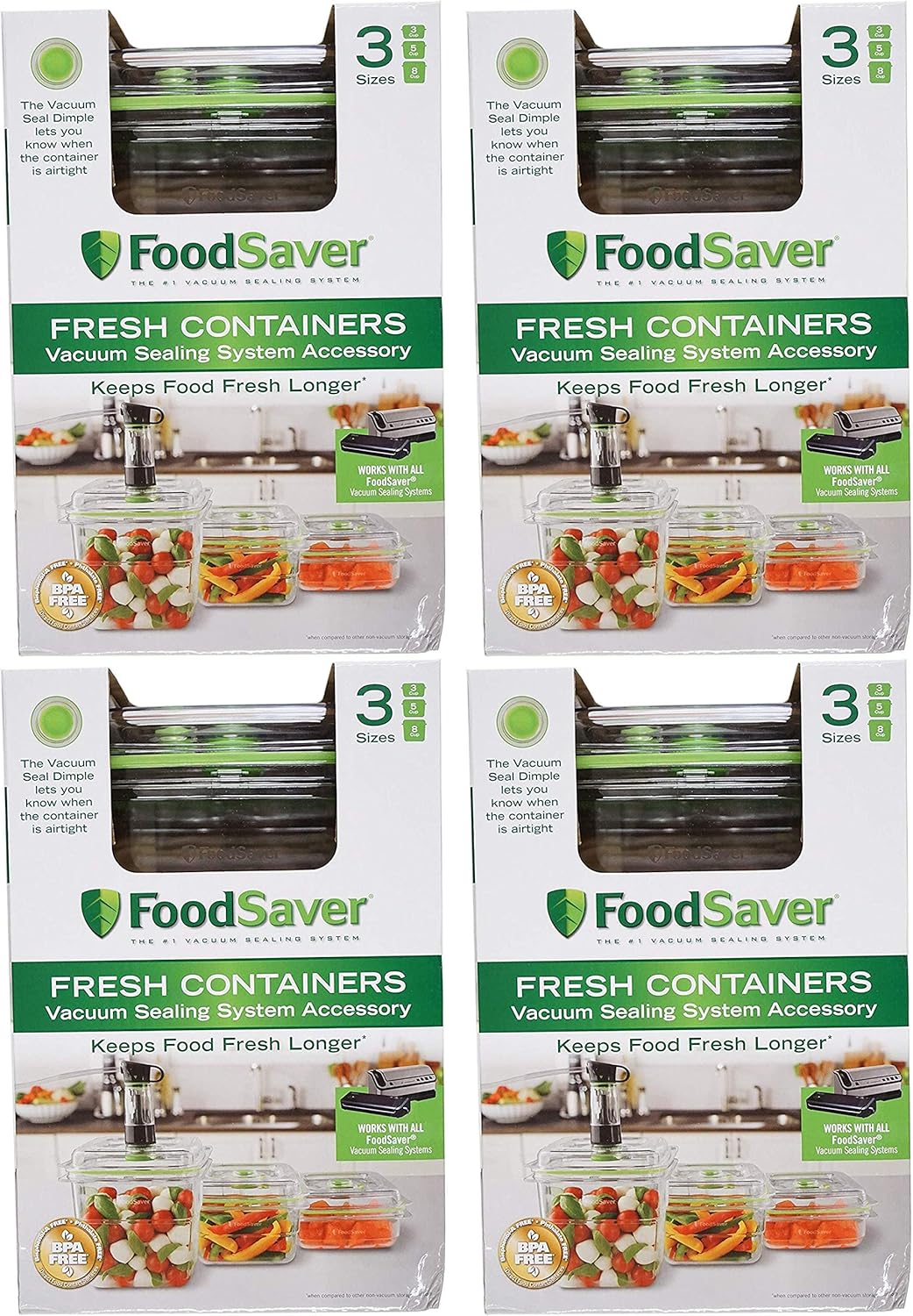 FoodSaver FA3SC358-000 Fresh Pack of 4