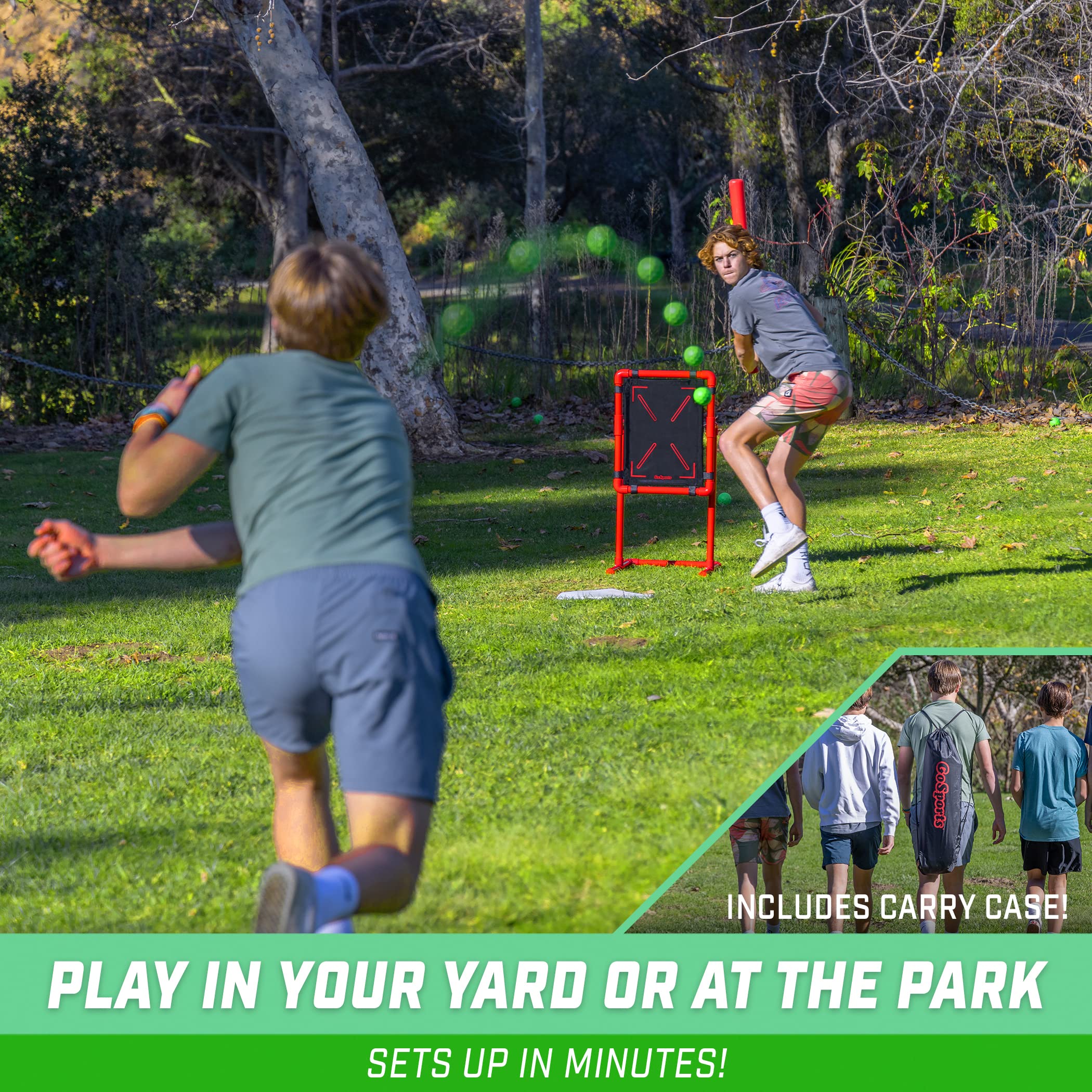 GoSports Baseball Strike Zone Target for Plastic Balls - Compatible with Blitzball and Wiffle Ball