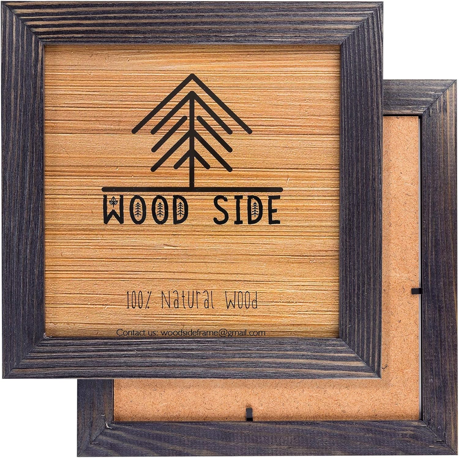 Rustic Wooden Square Picture Frames 8x8 Set of 2100 Natural Eco Distressed Wood