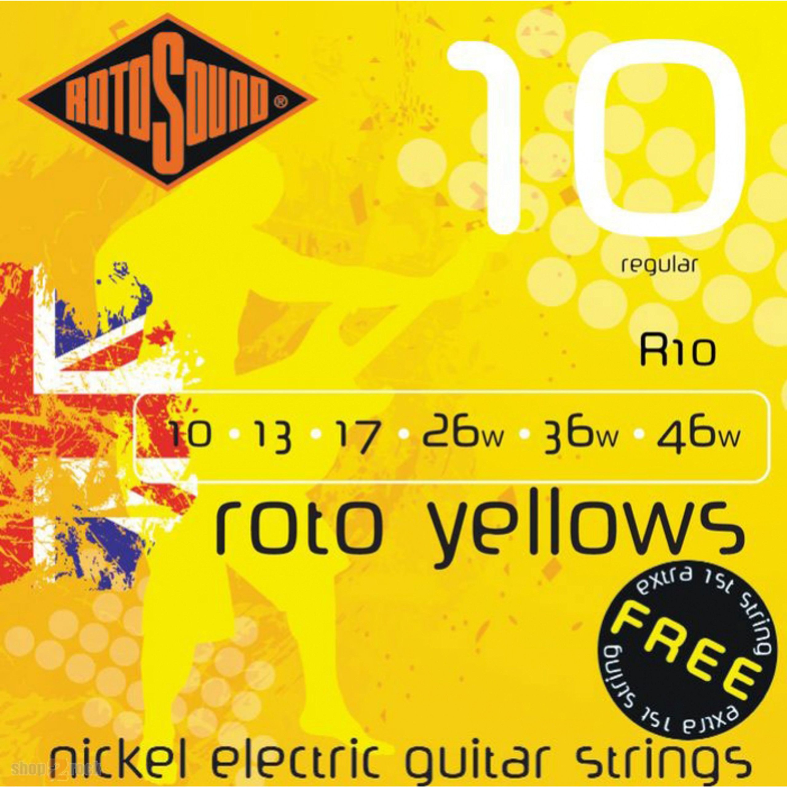 Rotosound Roto Yellows R10 Electric Guitar Strings (10-46) — image 1
