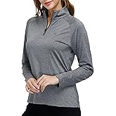 AjezMax Womens 1/4 Zip Golf Shirt Long Sleeve Lightweight Golf Pullover Outdoor Athletic Tennis Polo Shirts
