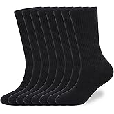 WANDER Women's Athletic Crew Socks 8 Pairs Cushion Running Socks for Women Sport Wicking Cotton Socks 7-10/10-14