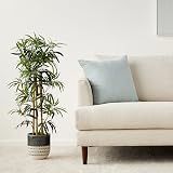 Amazon Basics Artificial Bamboo Plant with Plastic Planter 100 cm view 2