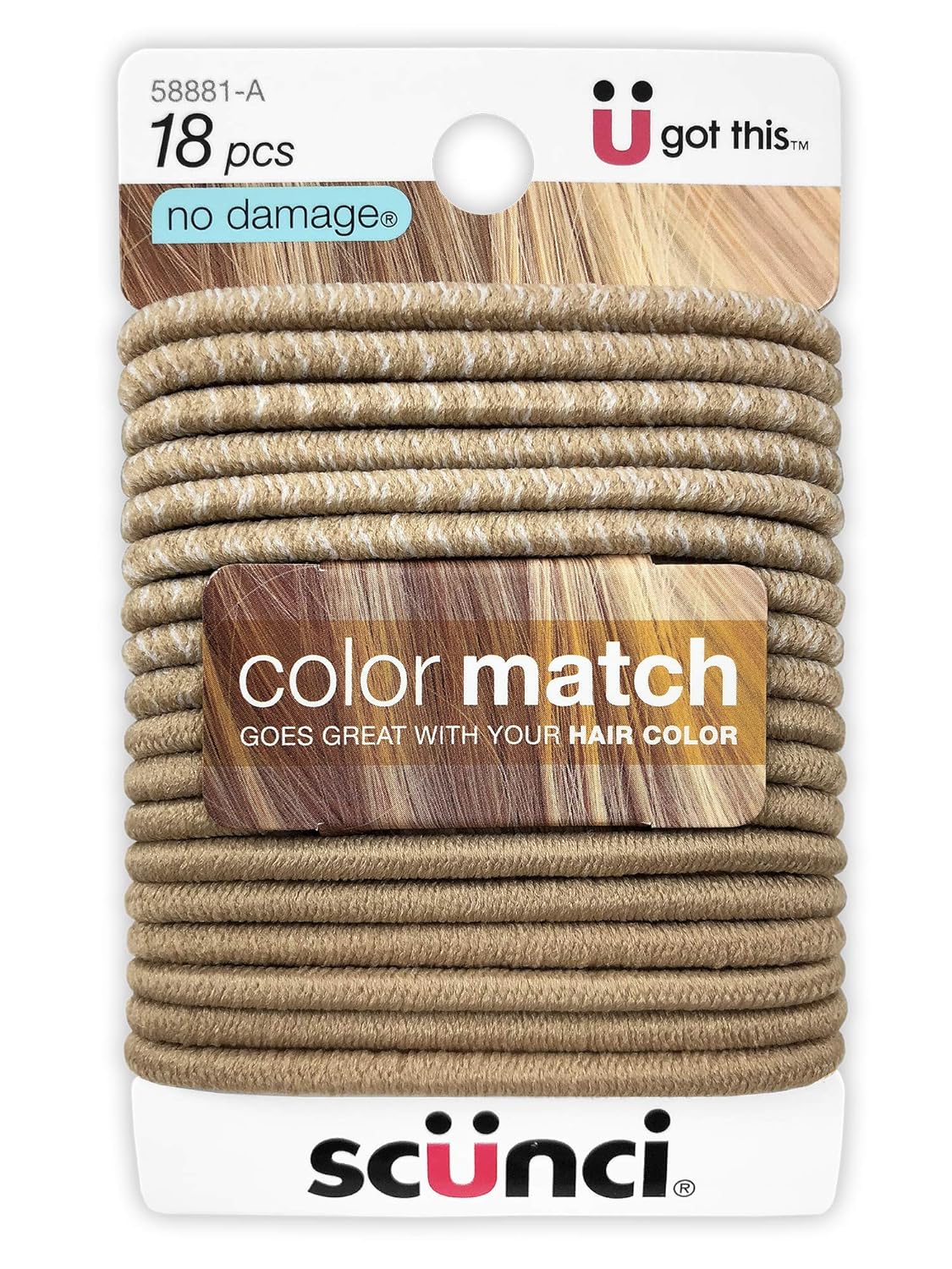 Amazon Com Scunci No Damage Elastic Hair Ties Blonde Color
