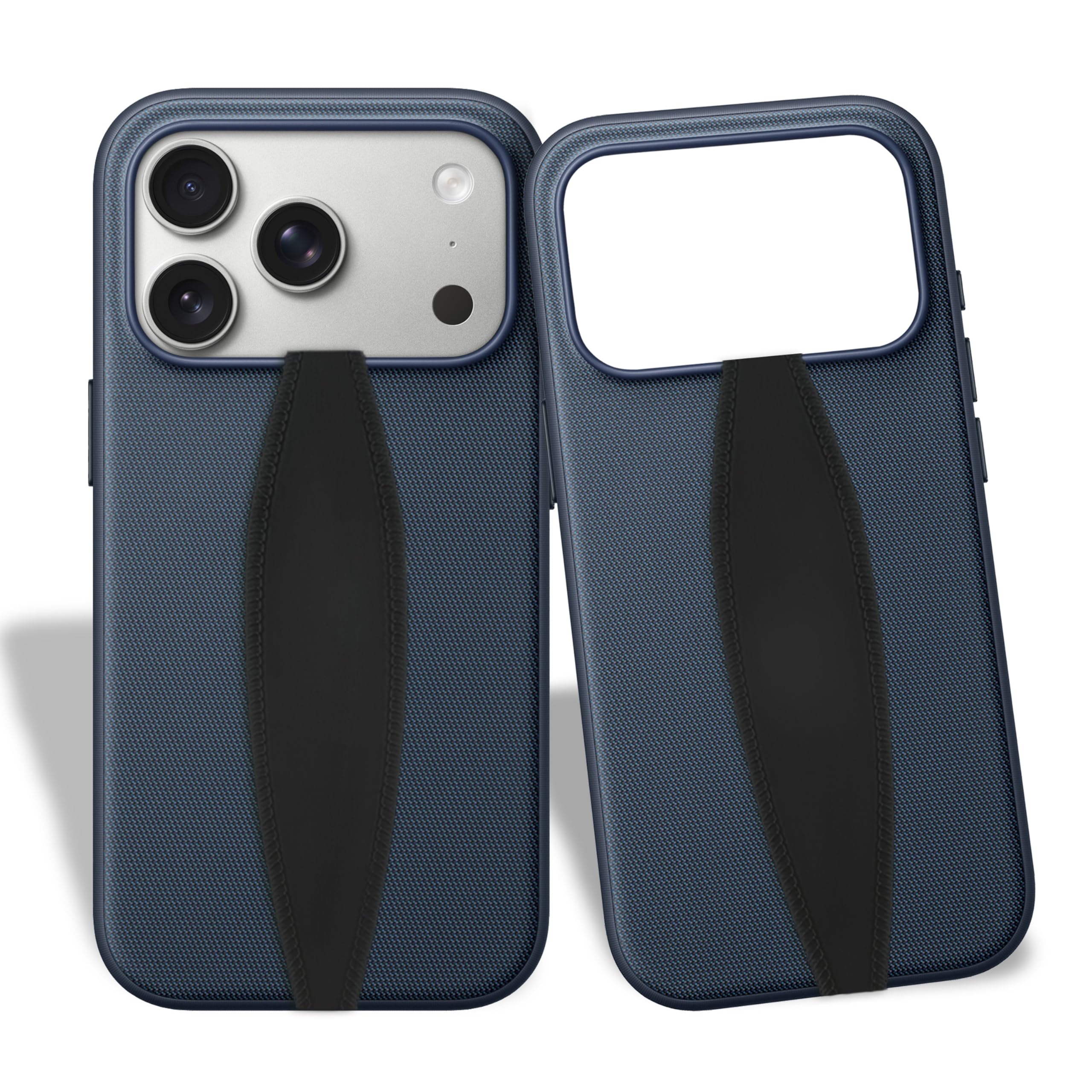 Photo 1 of Switchbands Universal Phone Grip Strap – Customizable Phone Holder for Hand, Wireless Charging Safe Cellphone Handle Grip, Reuseable Finger Strap for iPhone, Samsung & Android Cases - I Love Black