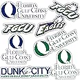 Desert Cactus Florida Gulf Coast University Sticker Eagles Sticker Vinyl Decals Laptop Water Bottle Car Scrapbook 13.43x10.98 Sheet T2 (Type 2)