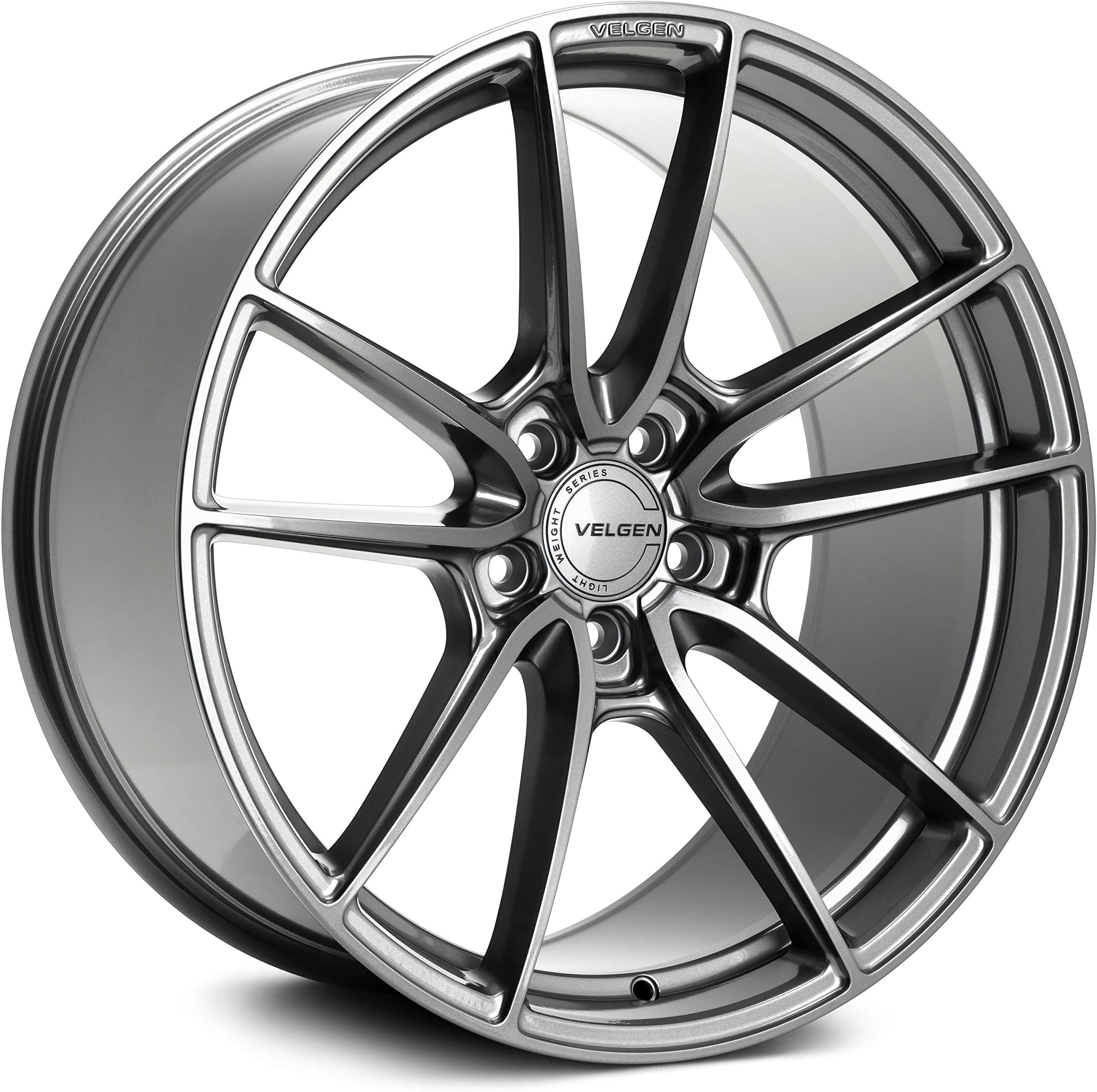 Velgen VF5 Custom Wheel - 20x11, 22 Offset, 5x114.3 Bolt Pattern, 71.5mm Hub - Gloss Gunmetal Rim