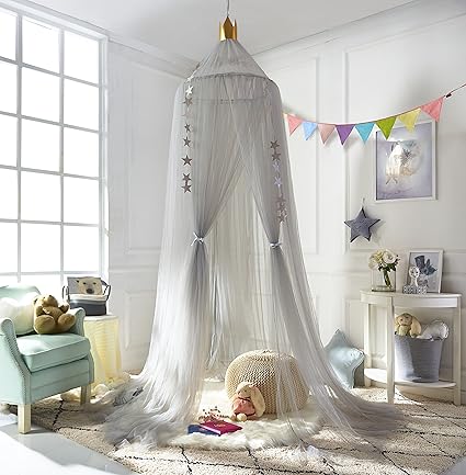 Bedding Round Lace Canopy Curtain Hanging Dome Bed Canopy Netting