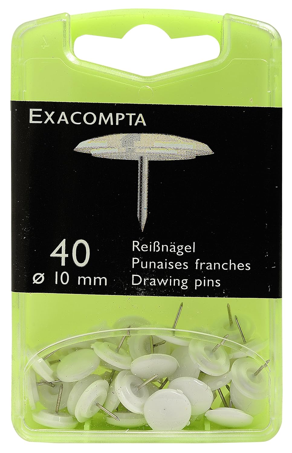 10 mm Coloured Drawing Pins White (Pack of 40) Amazon.co