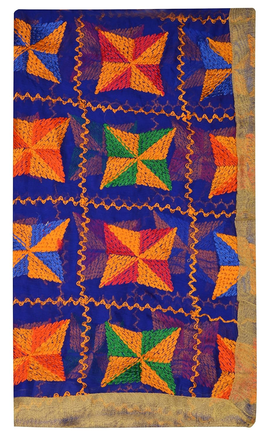 phulkari dupatta (blue)