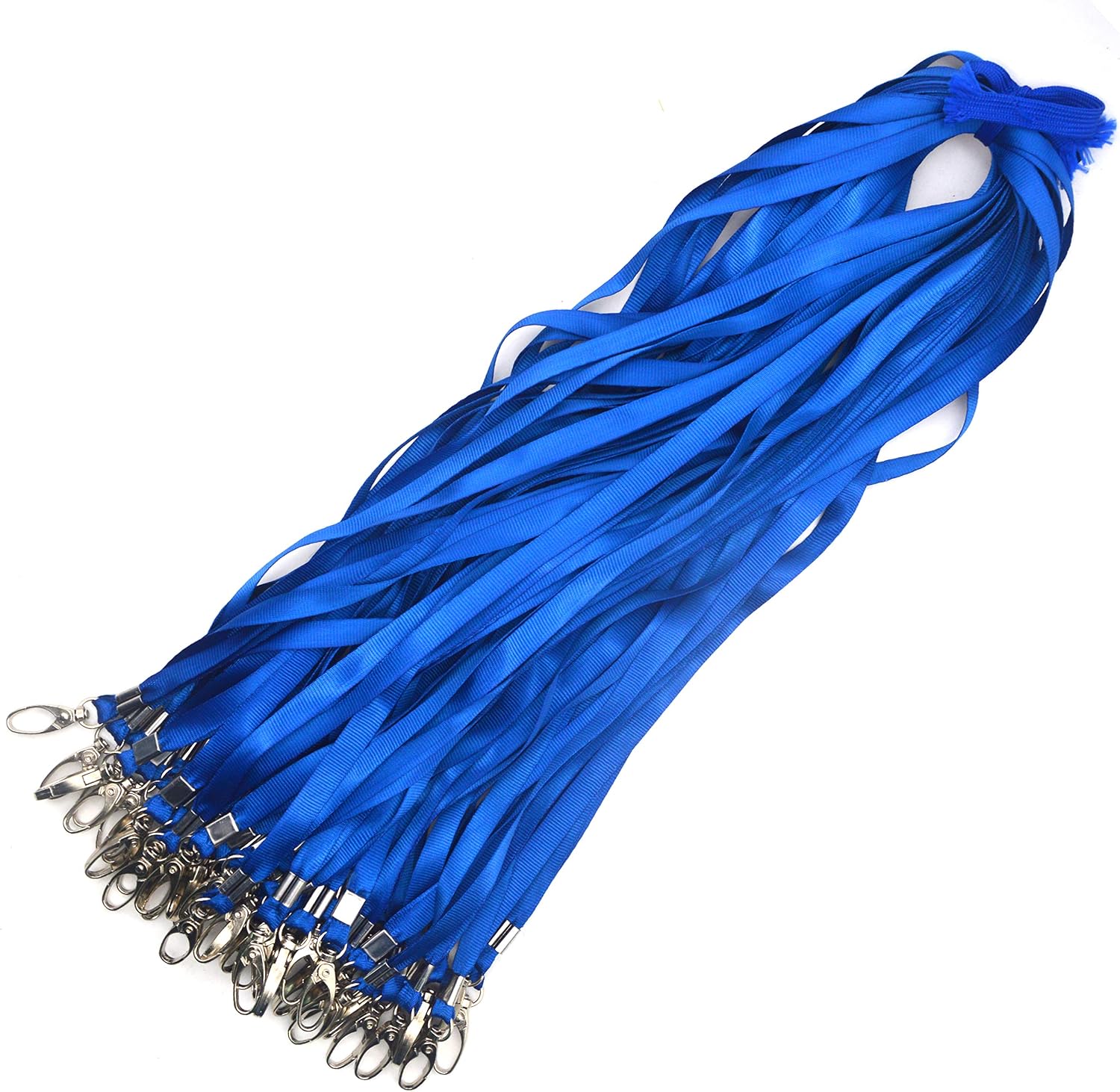Bird Fiy Blue Lanyard Bulk Lanyards for Neck 17.5 inch Lanyard Great for ID Badges Key Chains (Blue, 100Pack) - Image 3